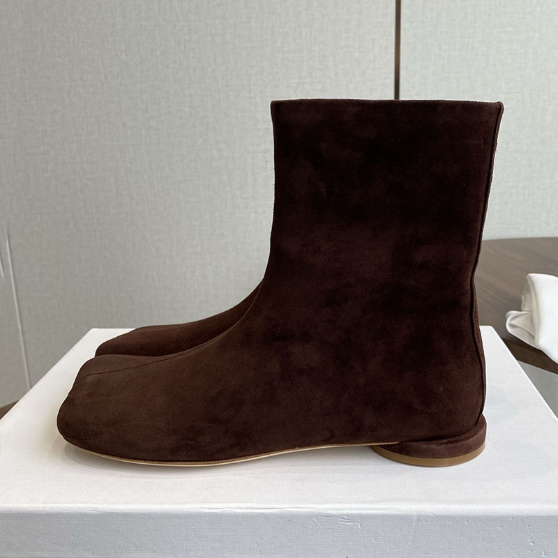 Leatherwork Designs - Chelsea Boots Kadın Süet Düz Tabanlı