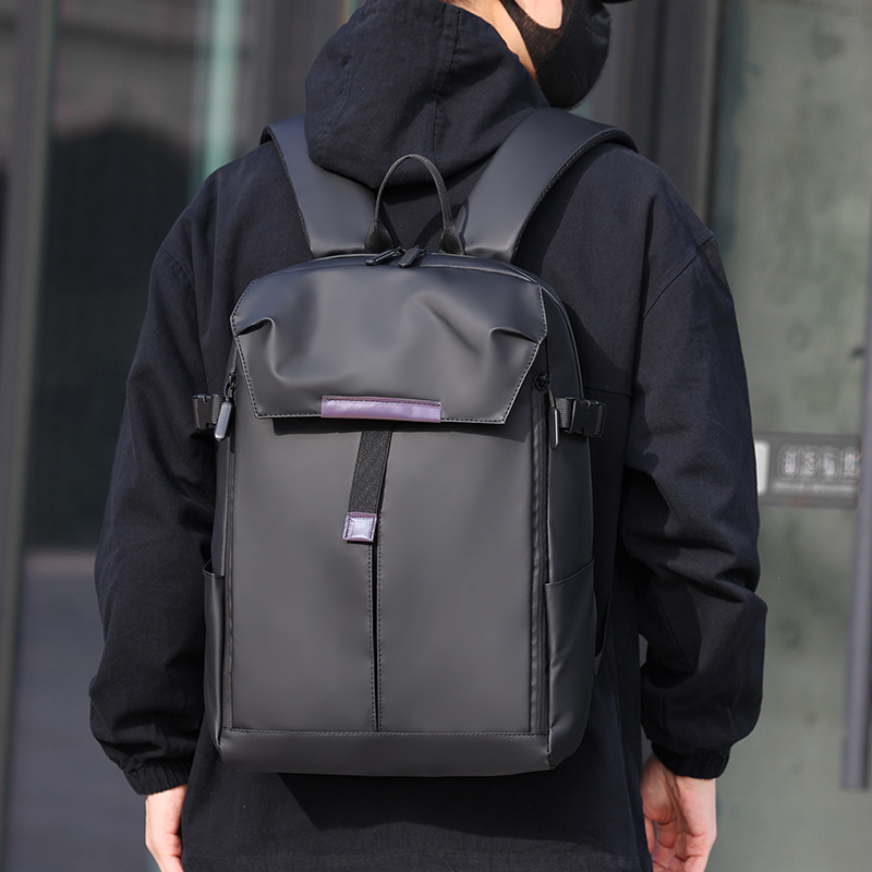 Leather Work Rucksack Mens - Su Geçirmez PU Deri İş Laptop