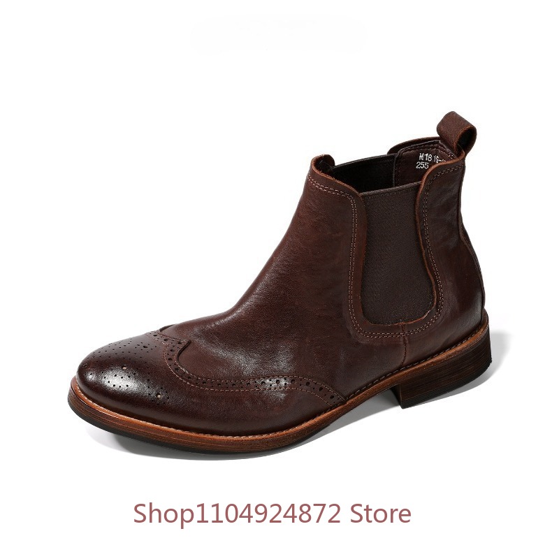 Vintage Brogue Chelsea Botlar  - Leatherwork Designs incelemesi ve fiyatı