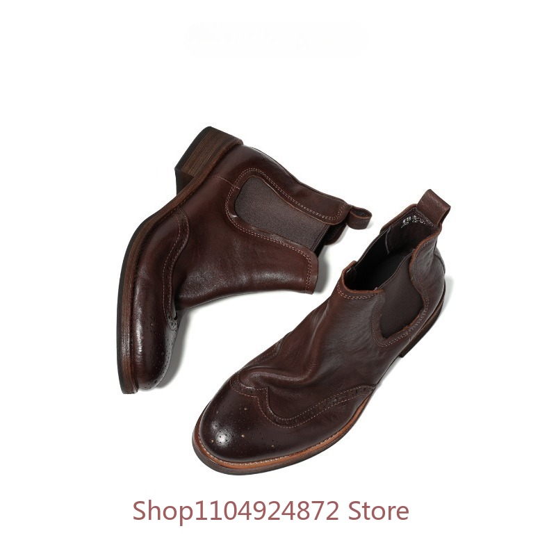Vintage Brogue Chelsea Botlar  - Leatherwork Designs incelemesi ve fiyatı