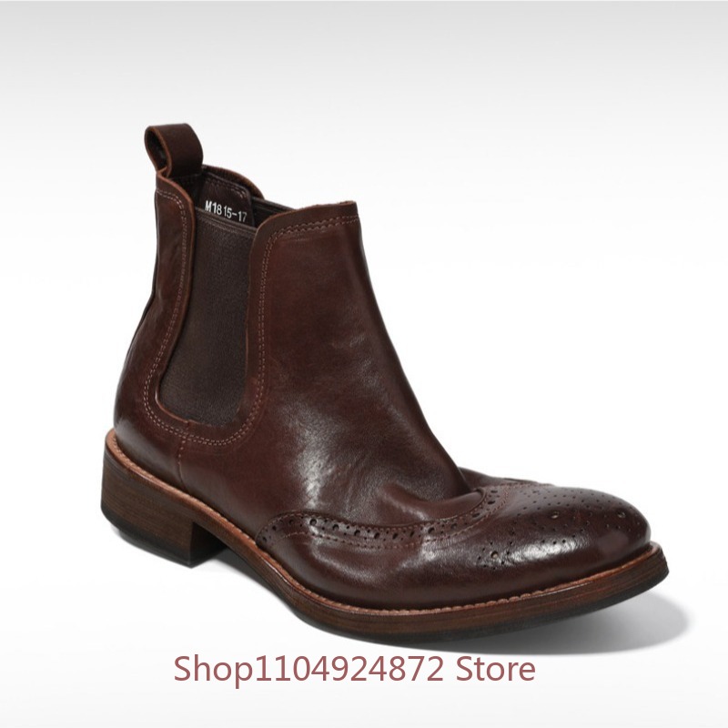 Vintage Brogue Chelsea Botlar  - Leatherwork Designs incelemesi ve fiyatı